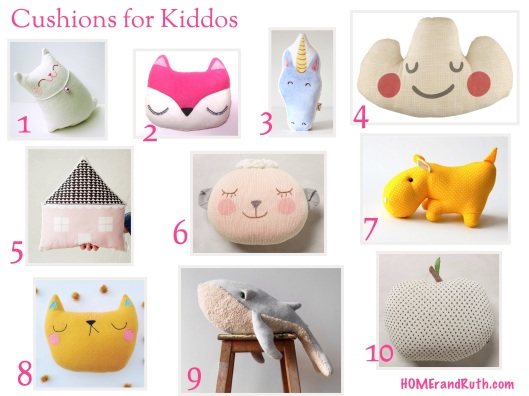 10 Whimsical Cushions for Kiddos || HOMErandRuth.com